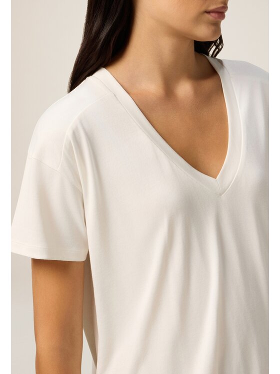 Oltre Oltre T-shirt G304J004204N011 Bianco Over Fit