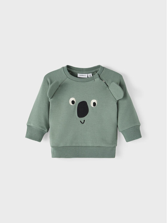 NAME IT Mikina 13212765 Zelená Regular Fit