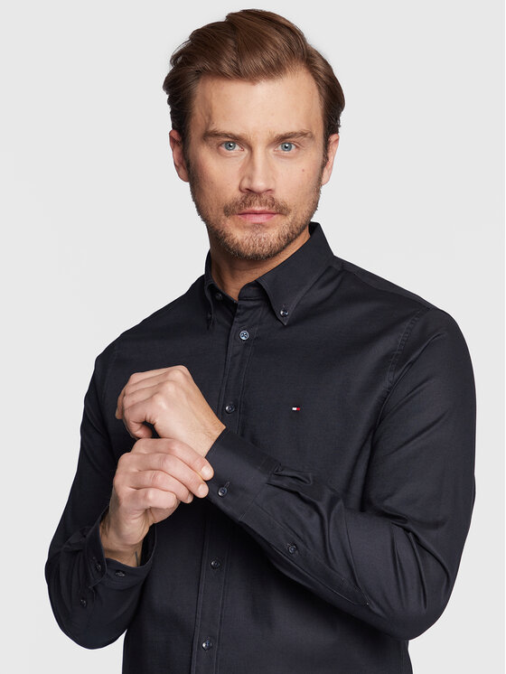 Tommy Hilfiger Tommy Hilfiger Cămașă Flex MW0MW29969 Bleumarin Regular Fit