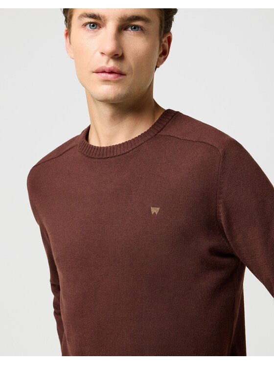 Wrangler Wrangler Sweter 112371538 Brązowy Regular Fit
