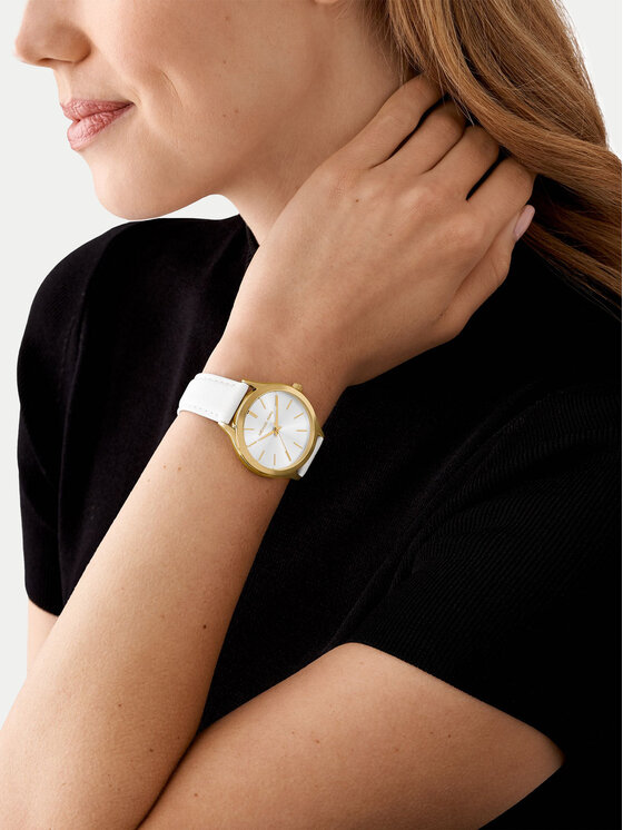 Michael Kors Michael Kors Laikrodis Slim Runway MK7466 Balta