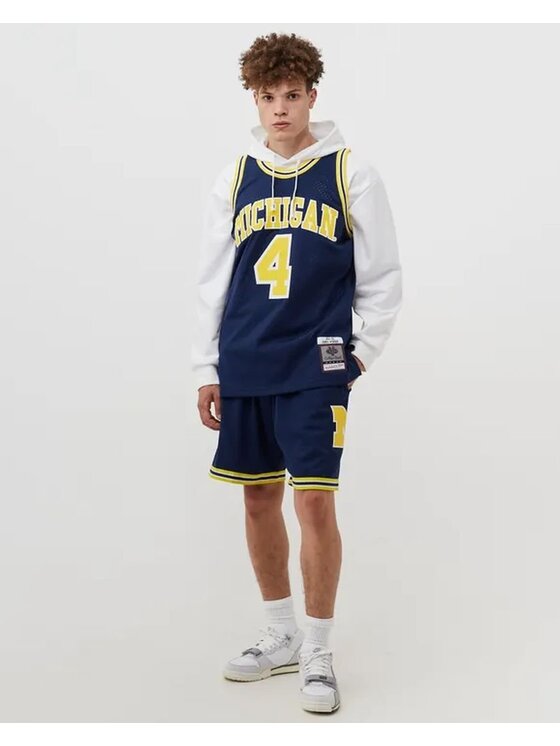 Mitchell & Ness Mitchell & Ness Tank top NCAA SWINGMAN ROAD JERSEY MICHIGAN 1991 CHRIS WEBBER Tmavomodrá Regular Fit