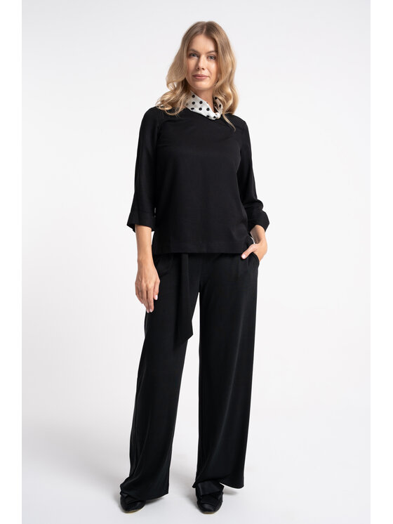 CLICK CLICK Bluzka 10-7004 Czarny Comfortable Fit