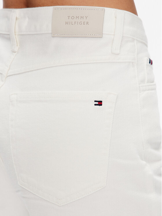 Tommy Hilfiger Tommy Hilfiger Τζιν σορτσάκια WW0WW40211 Λευκό Regular Fit