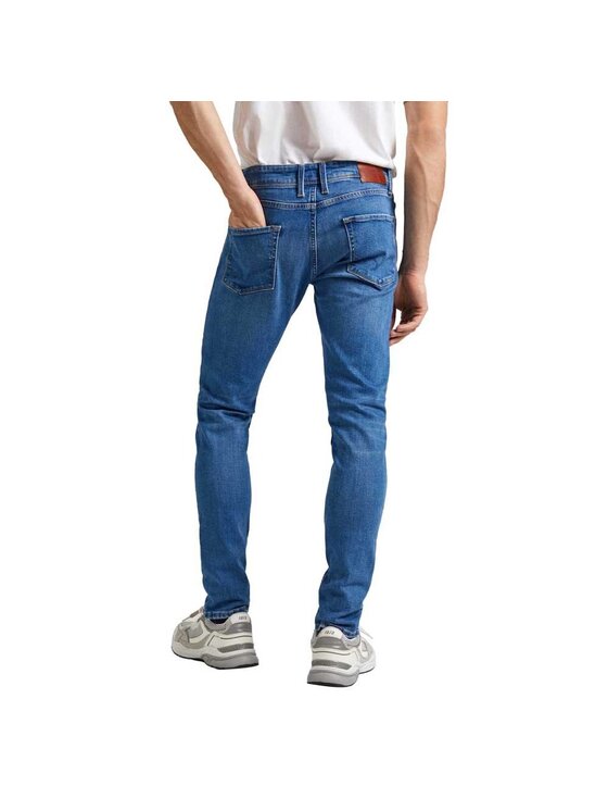 Pepe Jeans Pepe Jeans Kalhoty z materiálu PM207387RI20 000 Modrá Skinny Fit