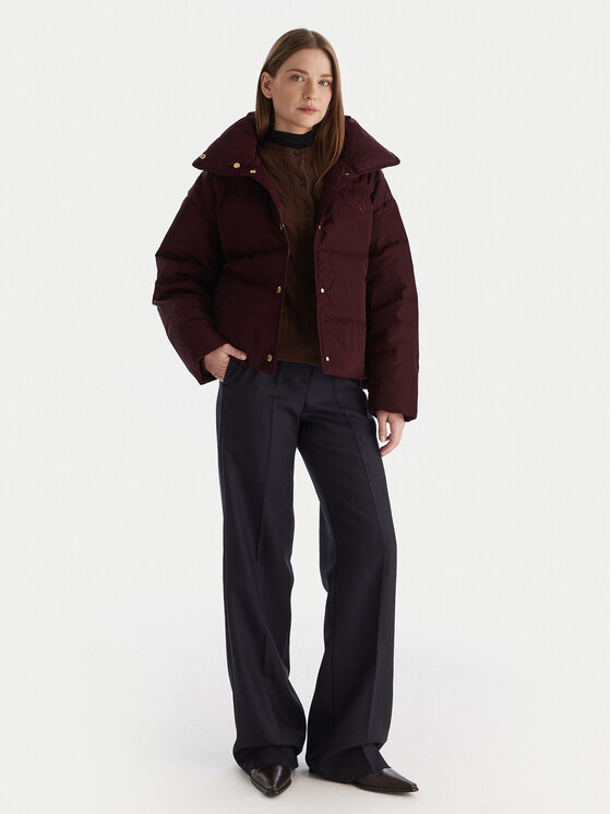 Tommy Hilfiger Tommy Hilfiger Пухено яке WW0WW47294 Бордо Relaxed Fit