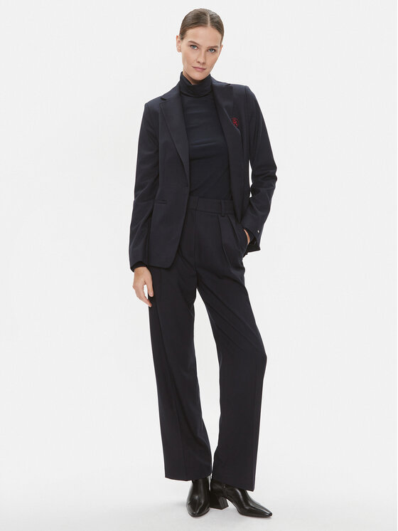 Tommy Hilfiger Tommy Hilfiger Штани з тканини Core WW0WW39725 Cиній Relaxed Fit