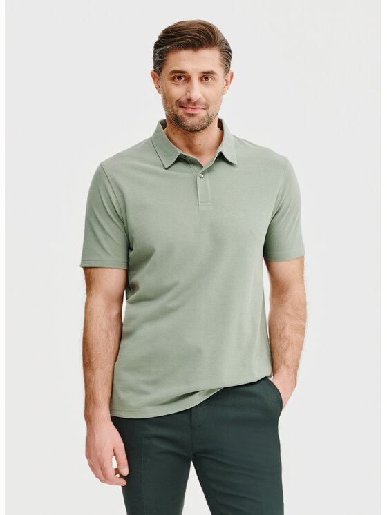 Pako Lorente Pako Lorente Polo P25SF-TX-002 Zielony Classic Fit