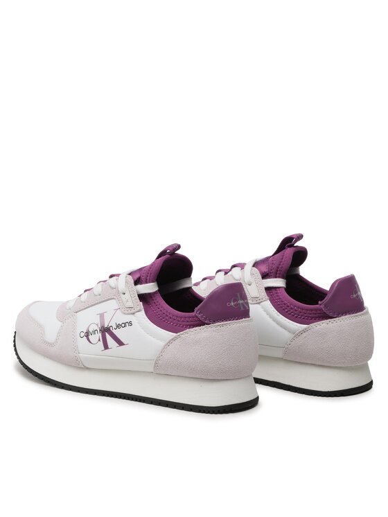 Calvin Klein Jeans Calvin Klein Jeans Sneakers Runner Sock Laceup Ny-Lth W YW0YW00840 Bianco
