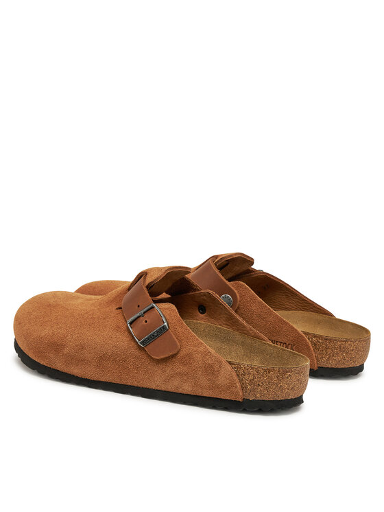 Birkenstock Birkenstock Plätud Boston zamsz 1029185 Pruun