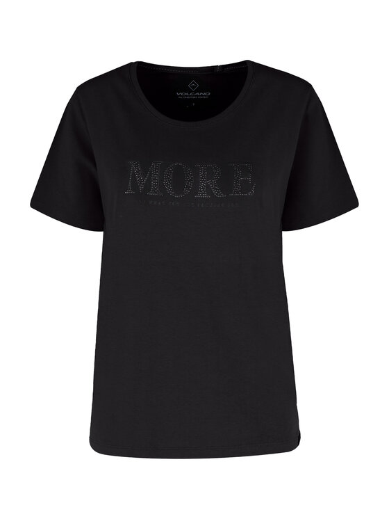 Volcano Volcano T-Shirt T-MORE Czarny Regular Fit