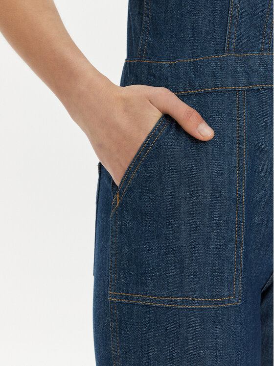 Wrangler Wrangler Kombinezon 112351045 Granatowy Slim Fit