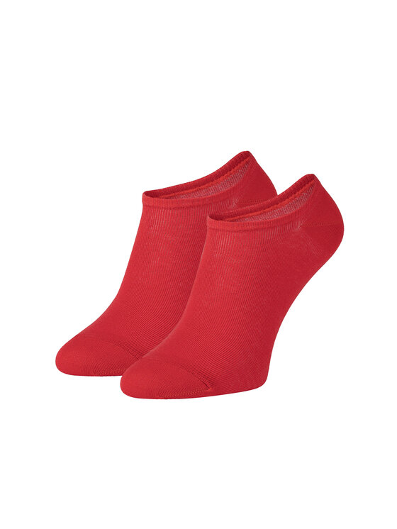 Zooksy Zooksy Skarpety stopki unisex Basic Czerwony