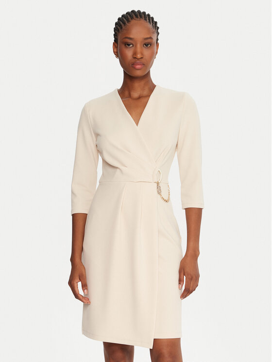 Rinascimento Rinascimento Coctailkleid CFC0020071002 Beige Regular Fit
