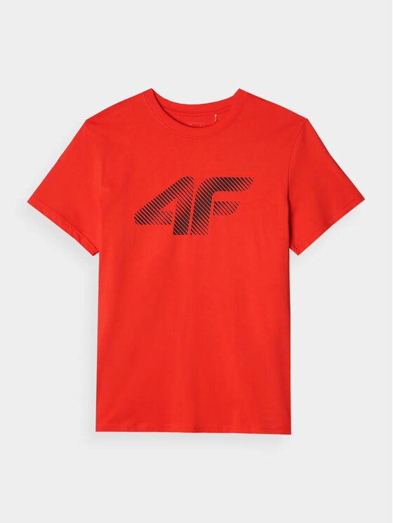 4F 4F T-shirt 4FWMM00TTSHM2257 Rosso Regular Fit