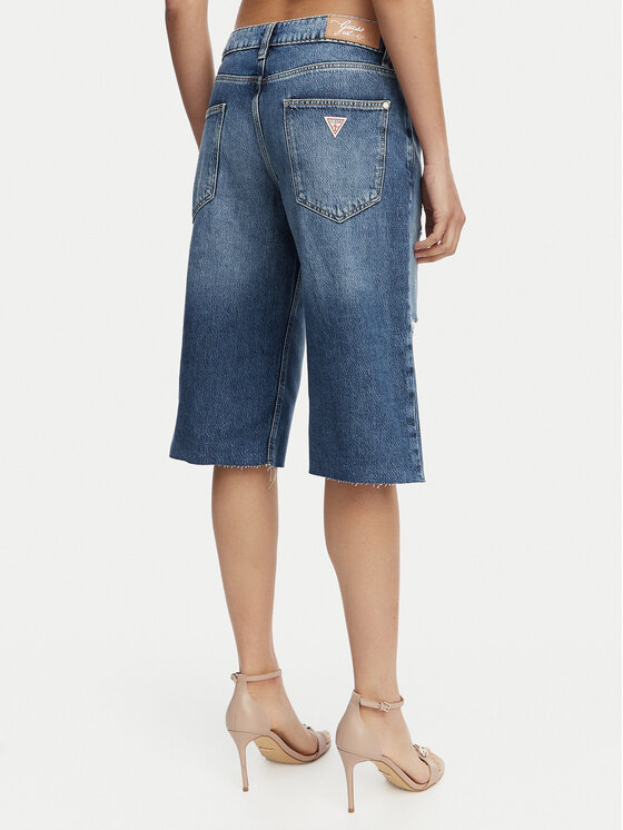 Guess Guess Bermudy W6GD91 D0695 Tmavomodrá Baggy Fit