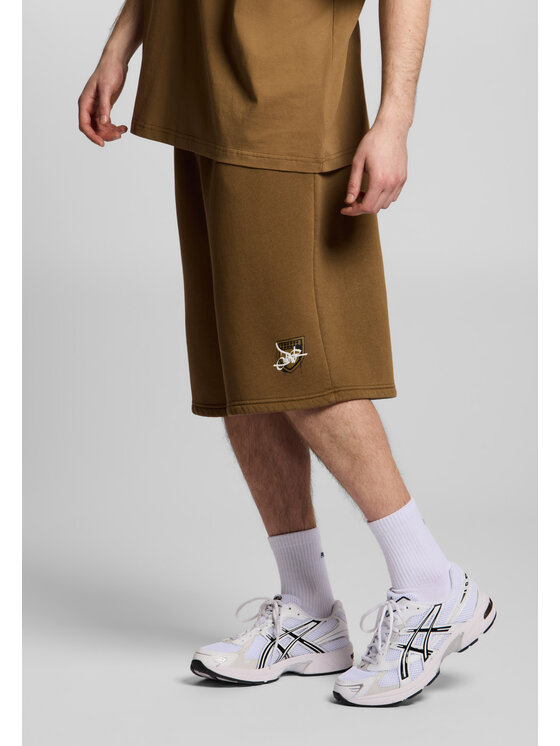 PROSTO. PROSTO. Szorty sportowe Damage Target Beżowy Baggy Fit