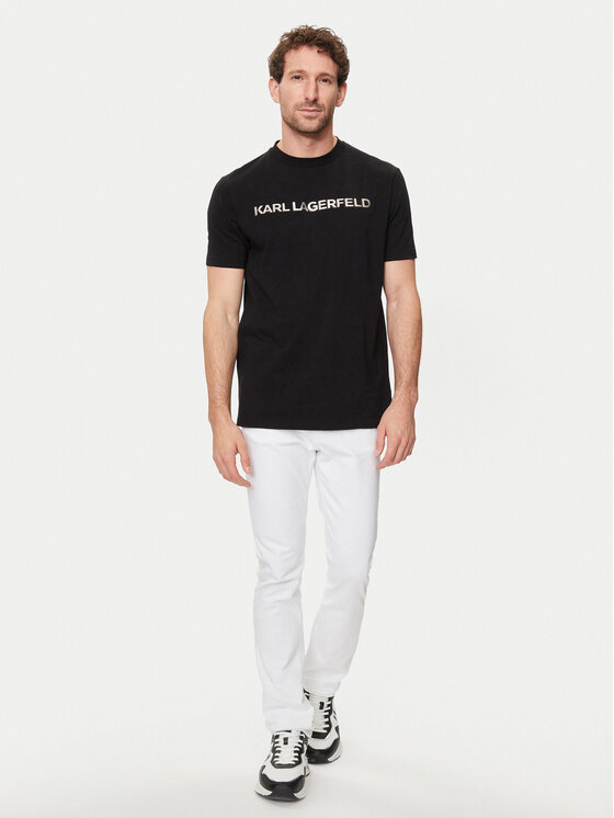 KARL LAGERFELD KARL LAGERFELD T-särk 755053 542221 Must Regular Fit
