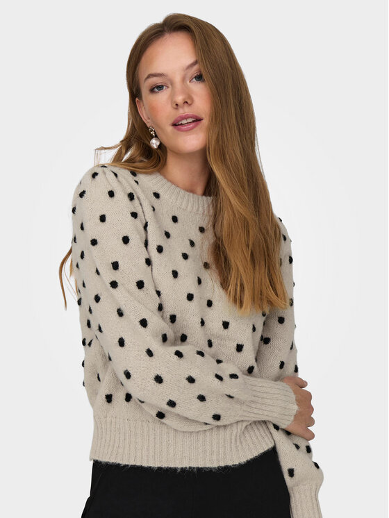 JDY JDY Pullover 15304813 Écru Regular Fit
