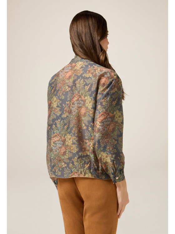 Oltre Oltre Blusa 2057J000828N0Z4 Blu Regular Fit