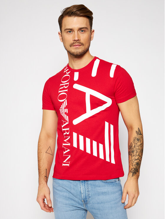 EA7 Emporio Armani Футболка 3KPT07 PJA2Z 1451 Червоний Regular Fit •  Modivo.ua