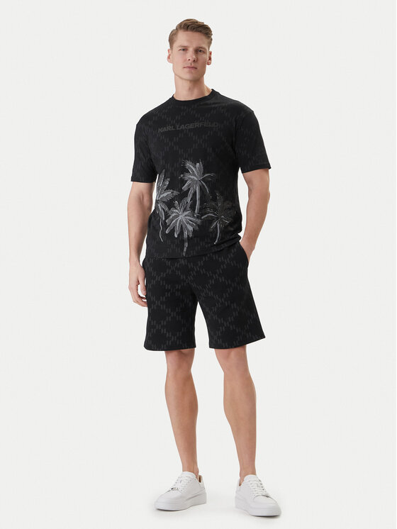 KARL LAGERFELD KARL LAGERFELD Szorty sportowe 705076 562952 Czarny Regular Fit