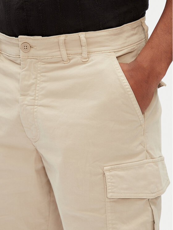 Pepe Jeans Pepe Jeans Bavlnené šortky Seasonal PM801179 Béžová Regular Fit