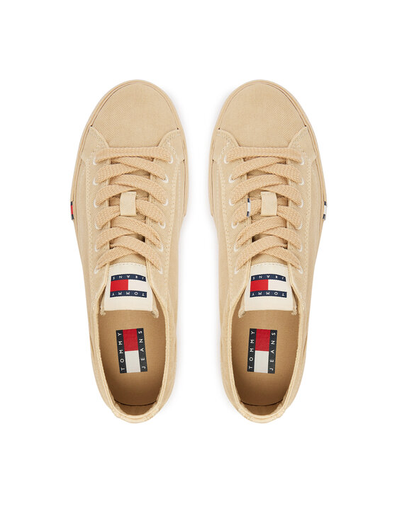 Tommy Jeans Tommy Jeans Teniszcipő Archive Vulc Y2K Washed Canvas EN0EN02957 Bézs
