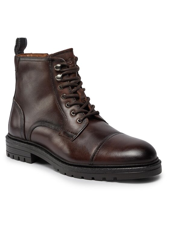 Pepe Jeans Pepe Jeans Šnurovacia obuv PMS50237 Hnedá
