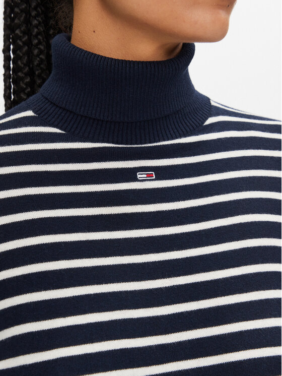 Tommy Jeans Tommy Jeans Rollkragenpullover Essential DW0DW19686 Dunkelblau Regular Fit