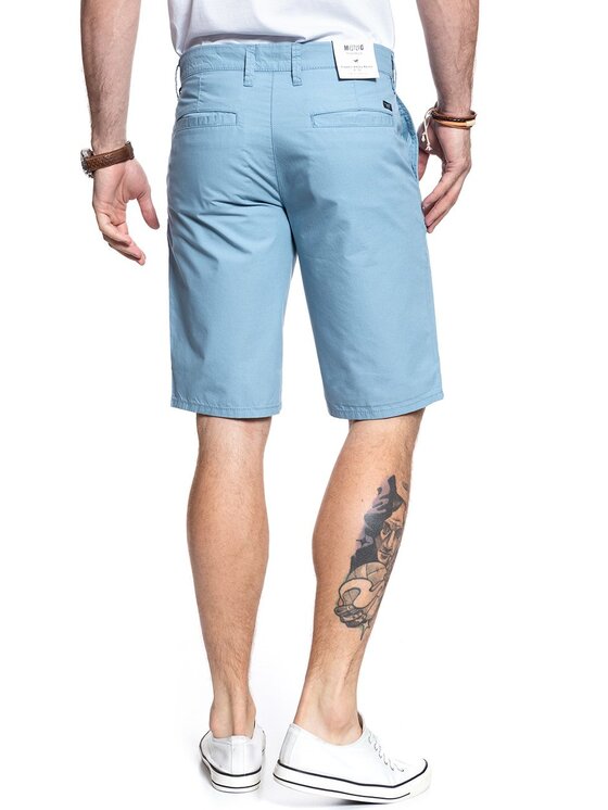 Mustang Mustang Szorty jeansowe CHINO SHORT Niebieski Slim Fit