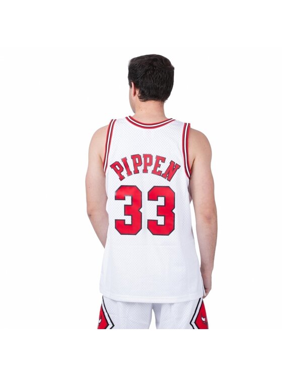 Mitchell & Ness Mitchell & Ness Tank top NBA HOME SWINGMAN JERSEY BULLS 97-98 SCOTTIE PIPPEN Biały Regular Fit