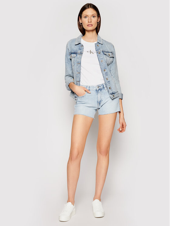 Calvin Klein Jeans Marškinėliai J20J216577 Balta Slim Fit • Modivo.lt
