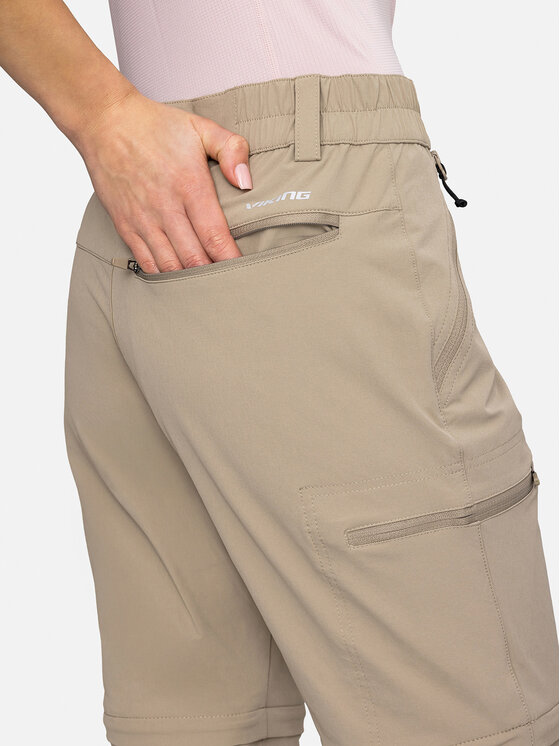 Viking Viking Spodnie outdoor Rocklyn 2in1 Lady Beżowy Regular Fit