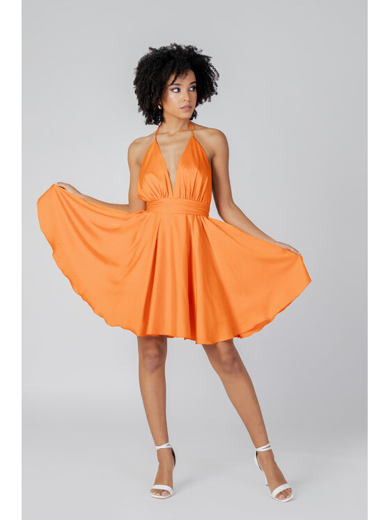 Sol Wears Women Sol Wears Women Sukienka wieczorowa DIANA CORTO Pomarańczowy To Fit