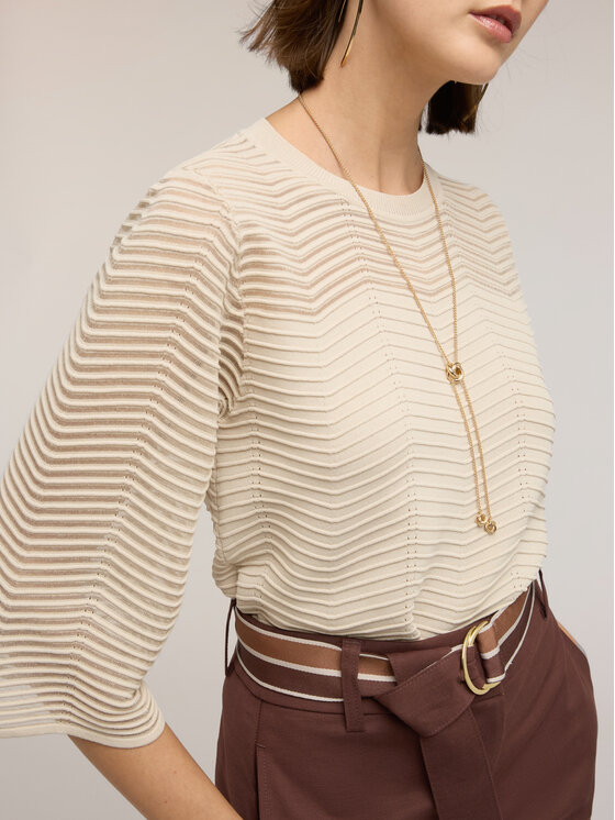 Motivi Motivi Maglione M112W003802N002 Bianco Regular Fit