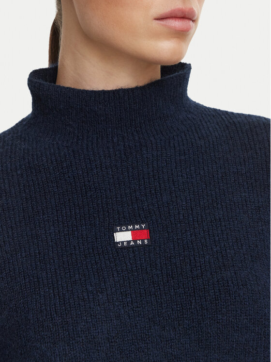 Tommy Jeans Tommy Jeans Sweter Badge DW0DW23349 Granatowy Relaxed Fit