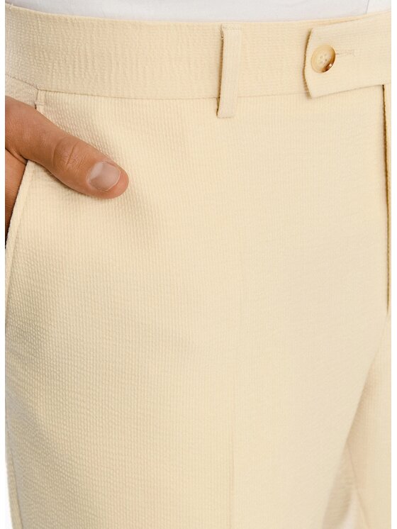 Pako Lorente Pako Lorente Spodnie garniturowe P26SF-6G-034 Beżowy Slim Fit
