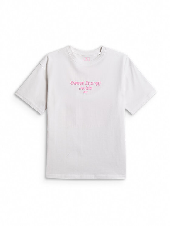 4F 4F T-Shirt JELLIFICATION Biały Loose Fit