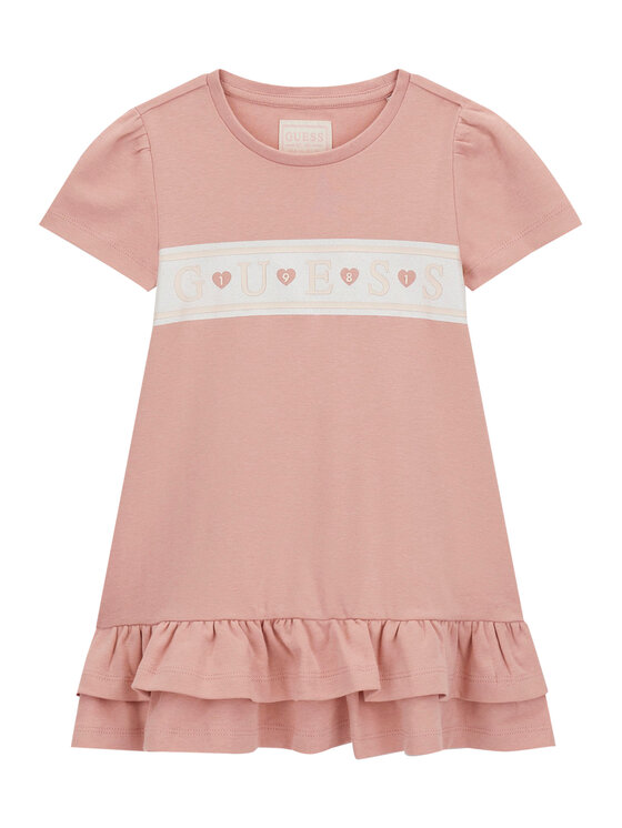 Guess Guess Každodenní šaty K6RK13 KA6W4 Růžová Regular Fit