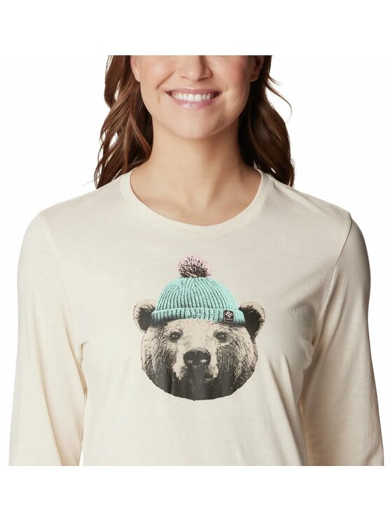Columbia Columbia T-Shirt 196000 Beżowy Regular Fit