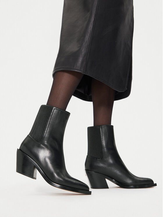 Coach Coach Botki Prestyn Lth Bootie CN136 Czarny