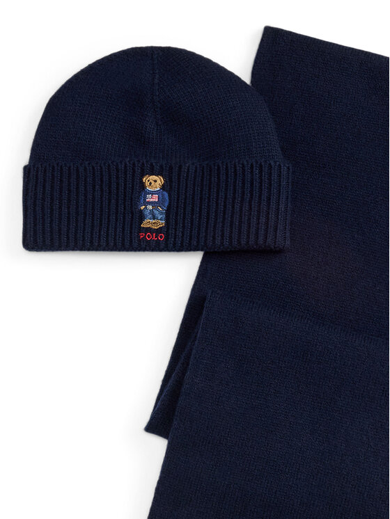 Polo Ralph Lauren Polo Ralph Lauren Set čiapka a šál 449P02050002 Tmavomodrá