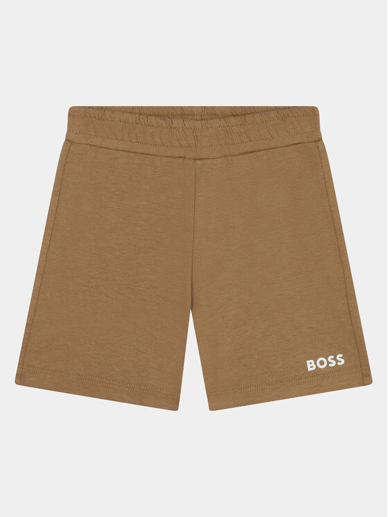 BOSS Boss Komplet t-shirt i spodenki J50624 M Beżowy Regular Fit