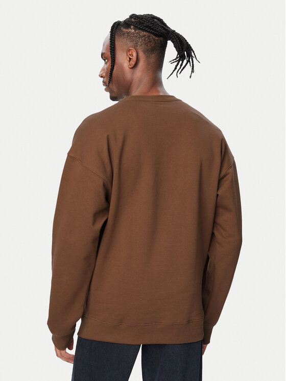 adidas adidas Majica dugih rukava Trefoil Essentials LL1047 Tamno smeđa Regular Fit