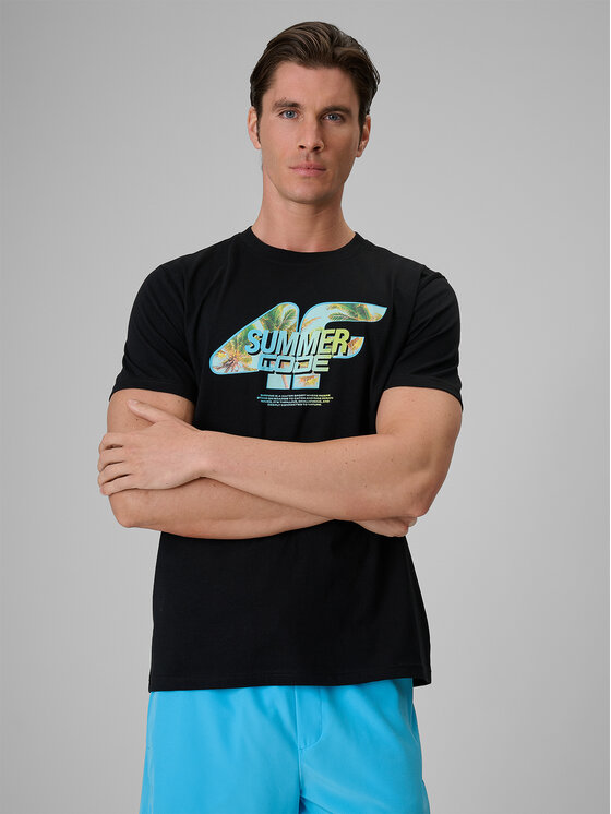 4F 4F T-shirt SUMMER CODE Nero Regular Fit