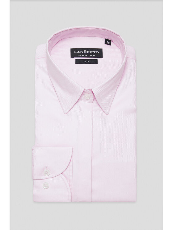 Lancerto Lancerto Koszula Koszula Damska Różowa Bawełniana Varda Slim KO073224000069 Różowy Slim Fit