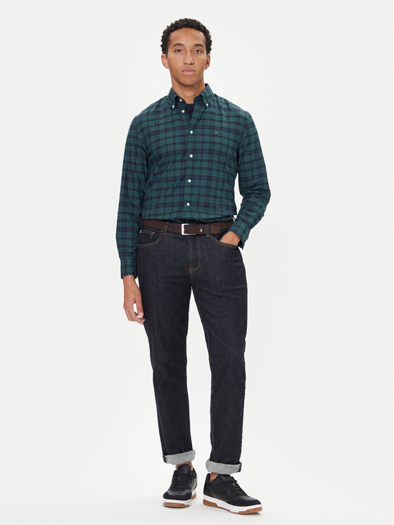 Tommy Hilfiger Tommy Hilfiger Košulja MW0MW41493 Zelena Regular Fit