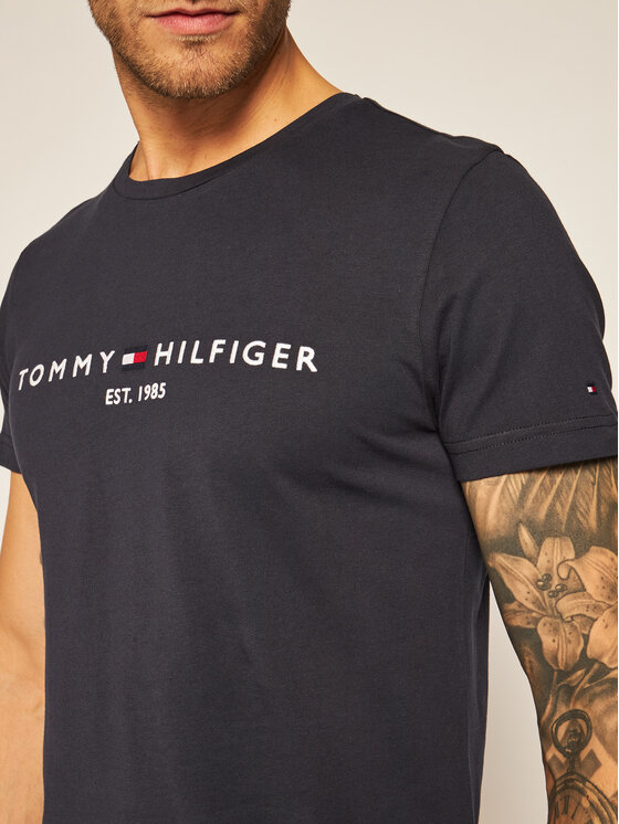Tommy Hilfiger Tommy Hilfiger T-shirt Core Logo Tee MW0MW11465 Bleu marine Slim Fit
