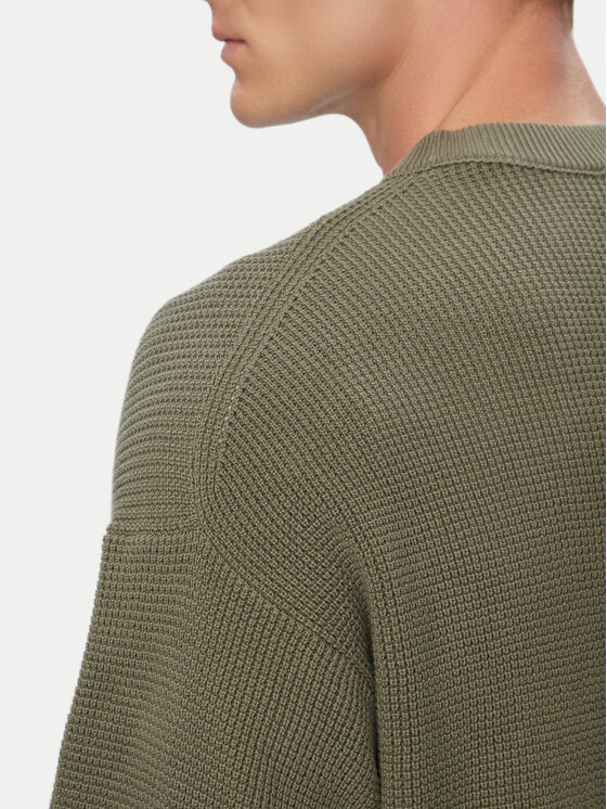Calvin Klein Jeans Calvin Klein Jeans Sweter LV04RD313G Zielony ciemny Regular Fit